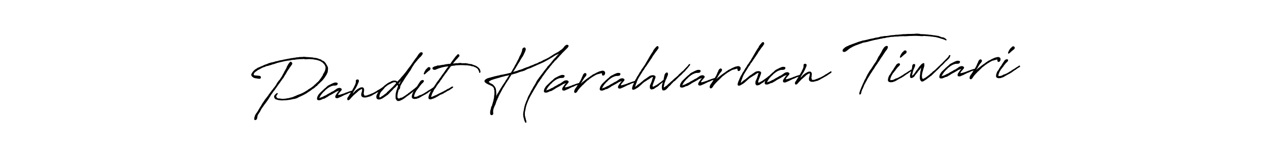 The best way (Antro_Vectra_Bolder) to make a short signature is to pick only two or three words in your name. The name Pandit Harahvarhan Tiwari include a total of six letters. For converting this name. Pandit Harahvarhan Tiwari signature style 7 images and pictures png