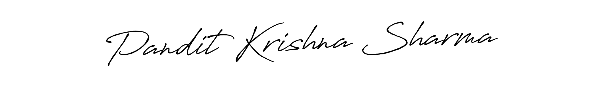 How to make Pandit Krishna Sharma name signature. Use Antro_Vectra_Bolder style for creating short signs online. This is the latest handwritten sign. Pandit Krishna Sharma signature style 7 images and pictures png
