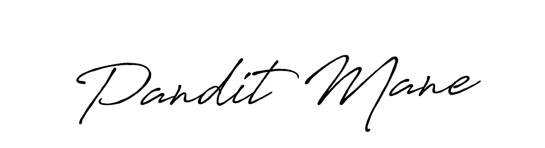 Make a beautiful signature design for name Pandit Mane. With this signature (Antro_Vectra_Bolder) style, you can create a handwritten signature for free. Pandit Mane signature style 7 images and pictures png