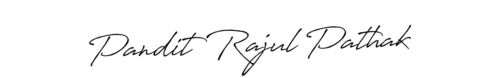 Create a beautiful signature design for name Pandit Rajul Pathak. With this signature (Antro_Vectra_Bolder) fonts, you can make a handwritten signature for free. Pandit Rajul Pathak signature style 7 images and pictures png