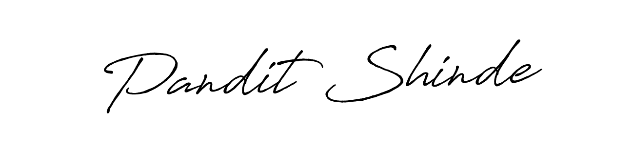 Make a beautiful signature design for name Pandit Shinde. With this signature (Antro_Vectra_Bolder) style, you can create a handwritten signature for free. Pandit Shinde signature style 7 images and pictures png