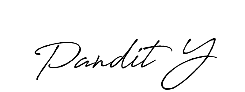 Similarly Antro_Vectra_Bolder is the best handwritten signature design. Signature creator online .You can use it as an online autograph creator for name Pandit Y. Pandit Y signature style 7 images and pictures png