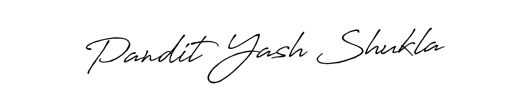 Make a beautiful signature design for name Pandit Yash Shukla. With this signature (Antro_Vectra_Bolder) style, you can create a handwritten signature for free. Pandit Yash Shukla signature style 7 images and pictures png