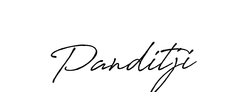 Panditji stylish signature style. Best Handwritten Sign (Antro_Vectra_Bolder) for my name. Handwritten Signature Collection Ideas for my name Panditji. Panditji signature style 7 images and pictures png