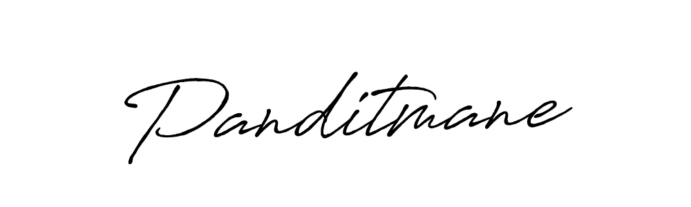 Design your own signature with our free online signature maker. With this signature software, you can create a handwritten (Antro_Vectra_Bolder) signature for name Panditmane. Panditmane signature style 7 images and pictures png