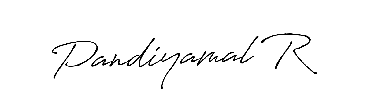 Create a beautiful signature design for name Pandiyamal R. With this signature (Antro_Vectra_Bolder) fonts, you can make a handwritten signature for free. Pandiyamal R signature style 7 images and pictures png