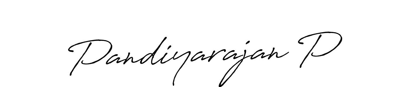 How to make Pandiyarajan P signature? Antro_Vectra_Bolder is a professional autograph style. Create handwritten signature for Pandiyarajan P name. Pandiyarajan P signature style 7 images and pictures png