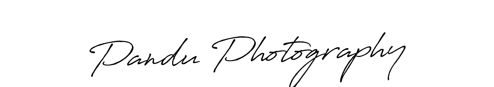 Make a beautiful signature design for name Pandu Photography. With this signature (Antro_Vectra_Bolder) style, you can create a handwritten signature for free. Pandu Photography signature style 7 images and pictures png