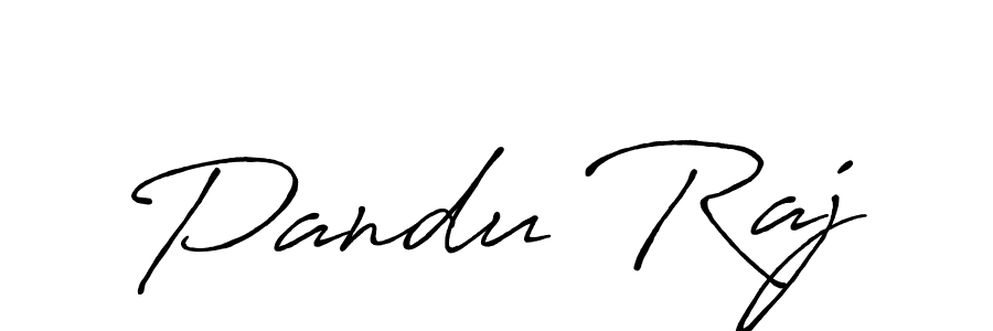 How to make Pandu Raj name signature. Use Antro_Vectra_Bolder style for creating short signs online. This is the latest handwritten sign. Pandu Raj signature style 7 images and pictures png