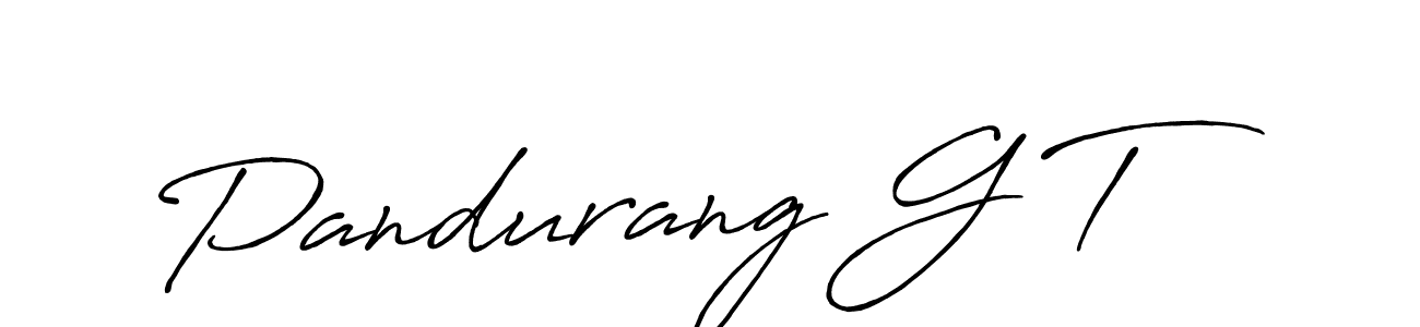 Make a beautiful signature design for name Pandurang G T. With this signature (Antro_Vectra_Bolder) style, you can create a handwritten signature for free. Pandurang G T signature style 7 images and pictures png