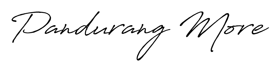 Elevate your brand with a stunning Pandurang More eSignature. The Antro_Vectra_Bolder style provides a balanced, flowing aesthetic for everyday signing. Pandurang More signature style 7 images and pictures png