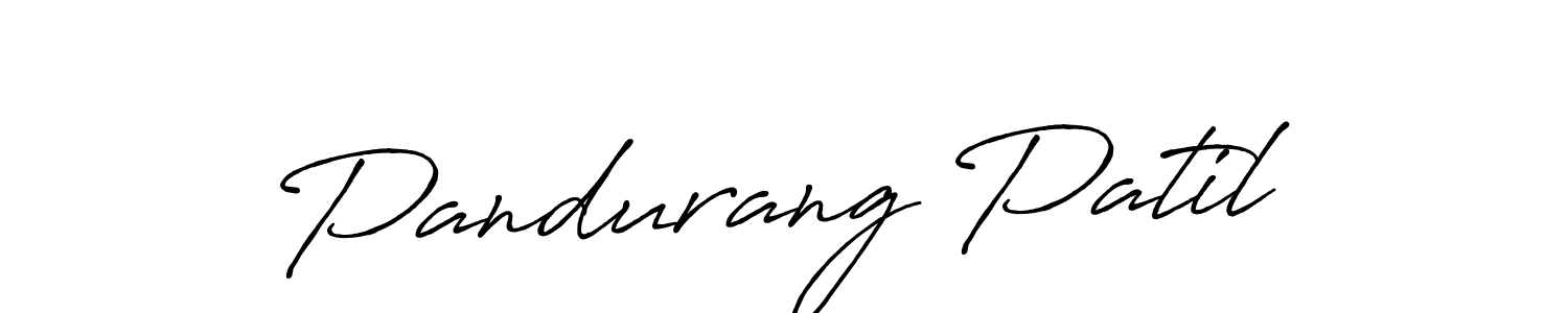 Make a beautiful signature design for name Pandurang Patil. With this signature (Antro_Vectra_Bolder) style, you can create a handwritten signature for free. Pandurang Patil signature style 7 images and pictures png