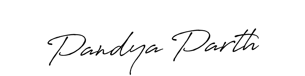 The best way (Antro_Vectra_Bolder) to make a short signature is to pick only two or three words in your name. The name Pandya Parth include a total of six letters. For converting this name. Pandya Parth signature style 7 images and pictures png