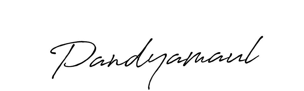 How to make Pandyamaul signature? Antro_Vectra_Bolder is a professional autograph style. Create handwritten signature for Pandyamaul name. Pandyamaul signature style 7 images and pictures png