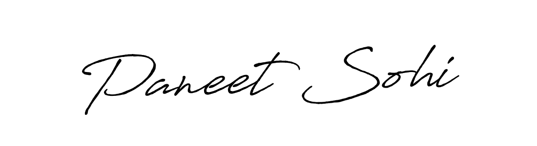 Use a signature maker to create a handwritten signature online. With this signature software, you can design (Antro_Vectra_Bolder) your own signature for name Paneet Sohi. Paneet Sohi signature style 7 images and pictures png