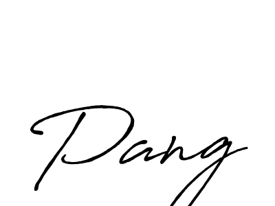 You should practise on your own different ways (Antro_Vectra_Bolder) to write your name (Pang) in signature. don't let someone else do it for you. Pang signature style 7 images and pictures png