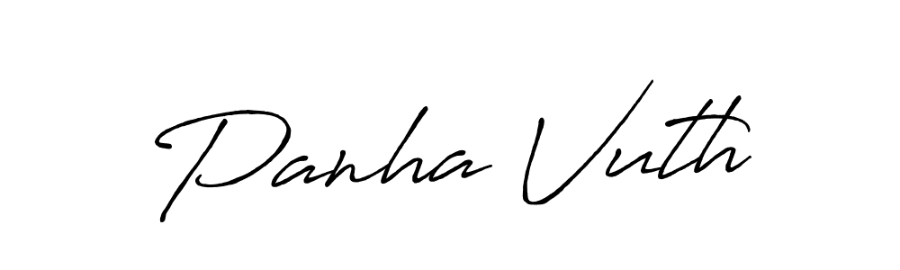 This is the best signature style for the Panha Vuth name. Also you like these signature font (Antro_Vectra_Bolder). Mix name signature. Panha Vuth signature style 7 images and pictures png