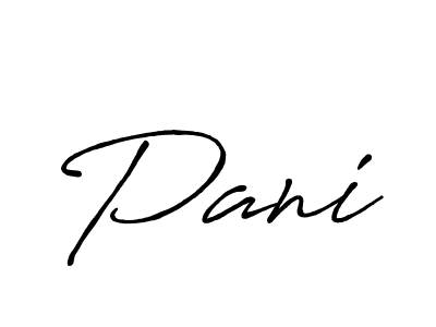 Make a beautiful signature design for name Pani. With this signature (Antro_Vectra_Bolder) style, you can create a handwritten signature for free. Pani signature style 7 images and pictures png