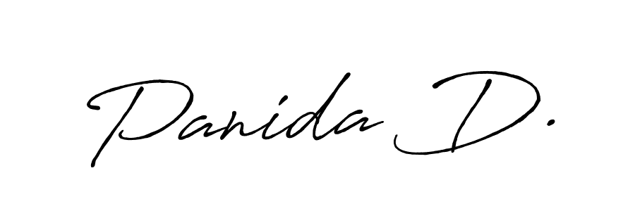 Also You can easily find your signature by using the search form. We will create Panida D. name handwritten signature images for you free of cost using Antro_Vectra_Bolder sign style. Panida D. signature style 7 images and pictures png