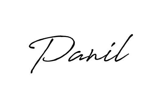 Panil stylish signature style. Best Handwritten Sign (Antro_Vectra_Bolder) for my name. Handwritten Signature Collection Ideas for my name Panil. Panil signature style 7 images and pictures png