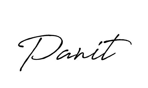 How to make Panit name signature. Use Antro_Vectra_Bolder style for creating short signs online. This is the latest handwritten sign. Panit signature style 7 images and pictures png