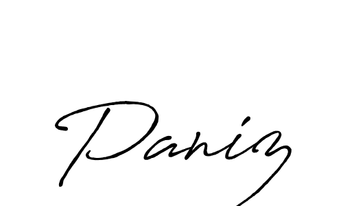 The best way (Antro_Vectra_Bolder) to make a short signature is to pick only two or three words in your name. The name Paniz include a total of six letters. For converting this name. Paniz signature style 7 images and pictures png