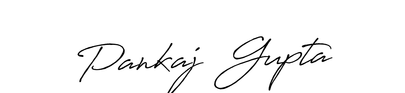 Use a signature maker to create a handwritten signature online. With this signature software, you can design (Antro_Vectra_Bolder) your own signature for name Pankaj  Gupta. Pankaj  Gupta signature style 7 images and pictures png