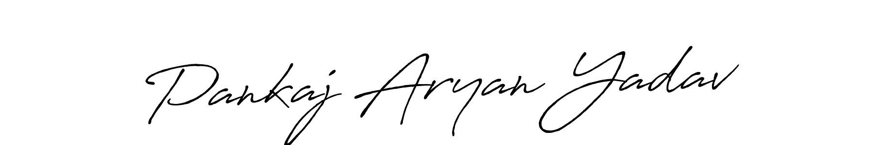 Use a signature maker to create a handwritten signature online. With this signature software, you can design (Antro_Vectra_Bolder) your own signature for name Pankaj Aryan Yadav. Pankaj Aryan Yadav signature style 7 images and pictures png