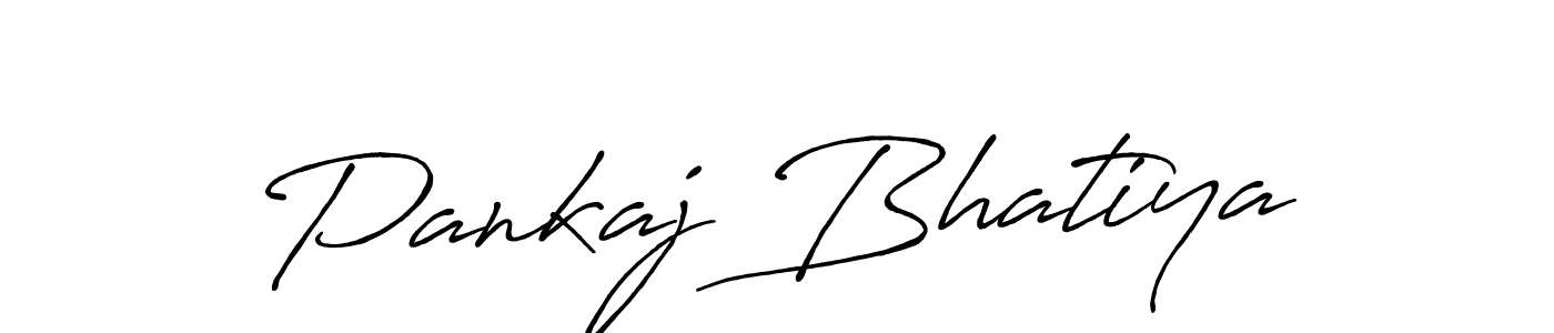 Create a beautiful signature design for name Pankaj Bhatiya. With this signature (Antro_Vectra_Bolder) fonts, you can make a handwritten signature for free. Pankaj Bhatiya signature style 7 images and pictures png