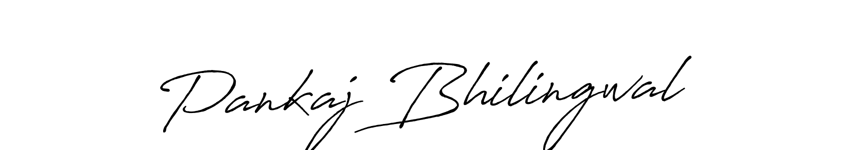 How to make Pankaj Bhilingwal name signature. Use Antro_Vectra_Bolder style for creating short signs online. This is the latest handwritten sign. Pankaj Bhilingwal signature style 7 images and pictures png