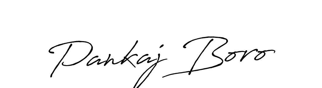 Design your own signature with our free online signature maker. With this signature software, you can create a handwritten (Antro_Vectra_Bolder) signature for name Pankaj Boro. Pankaj Boro signature style 7 images and pictures png