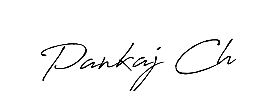 Make a beautiful signature design for name Pankaj Ch. With this signature (Antro_Vectra_Bolder) style, you can create a handwritten signature for free. Pankaj Ch signature style 7 images and pictures png