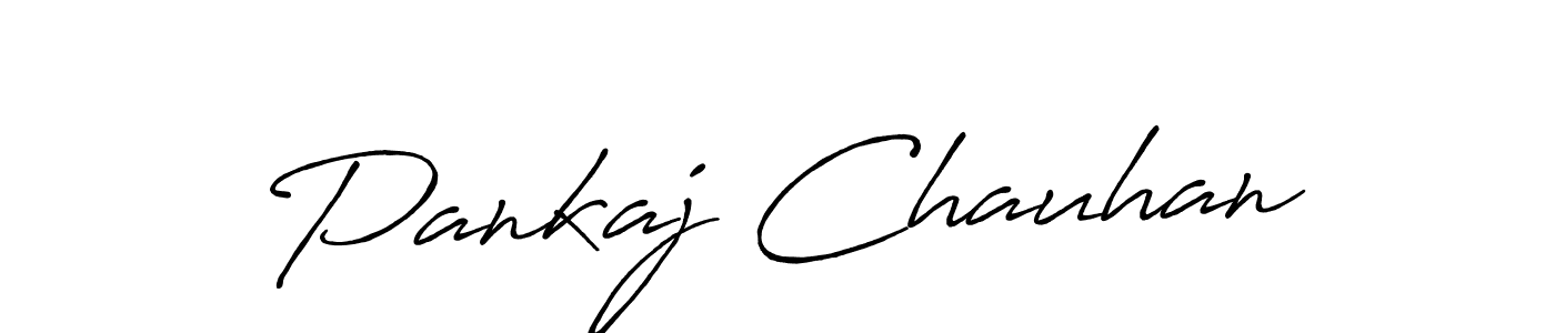 Create a beautiful signature design for name Pankaj Chauhan. With this signature (Antro_Vectra_Bolder) fonts, you can make a handwritten signature for free. Pankaj Chauhan signature style 7 images and pictures png