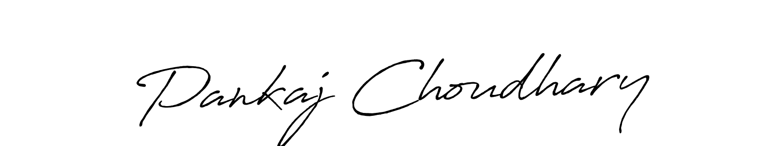 Create a beautiful signature design for name Pankaj Choudhary. With this signature (Antro_Vectra_Bolder) fonts, you can make a handwritten signature for free. Pankaj Choudhary signature style 7 images and pictures png