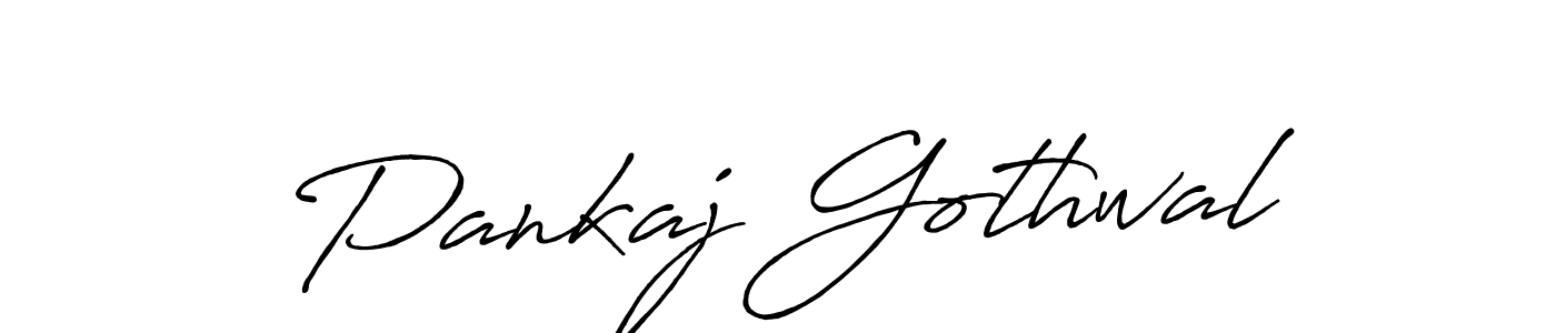 How to make Pankaj Gothwal signature? Antro_Vectra_Bolder is a professional autograph style. Create handwritten signature for Pankaj Gothwal name. Pankaj Gothwal signature style 7 images and pictures png