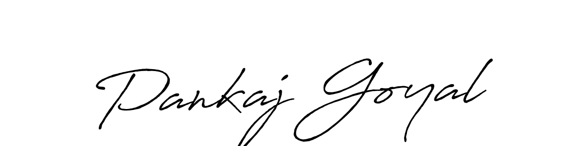 Design your own signature with our free online signature maker. With this signature software, you can create a handwritten (Antro_Vectra_Bolder) signature for name Pankaj Goyal. Pankaj Goyal signature style 7 images and pictures png