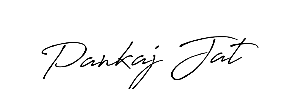 How to make Pankaj Jat name signature. Use Antro_Vectra_Bolder style for creating short signs online. This is the latest handwritten sign. Pankaj Jat signature style 7 images and pictures png