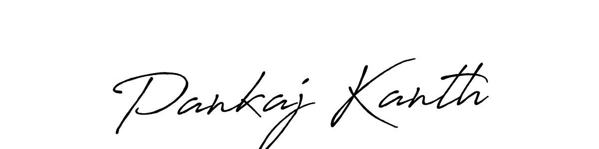 Use a signature maker to create a handwritten signature online. With this signature software, you can design (Antro_Vectra_Bolder) your own signature for name Pankaj Kanth. Pankaj Kanth signature style 7 images and pictures png