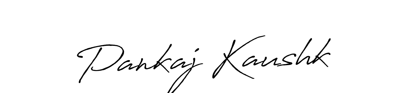Also we have Pankaj Kaushk name is the best signature style. Create professional handwritten signature collection using Antro_Vectra_Bolder autograph style. Pankaj Kaushk signature style 7 images and pictures png