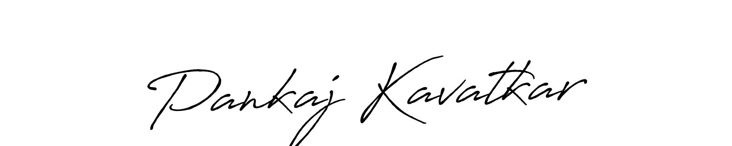 Create a beautiful signature design for name Pankaj Kavatkar. With this signature (Antro_Vectra_Bolder) fonts, you can make a handwritten signature for free. Pankaj Kavatkar signature style 7 images and pictures png