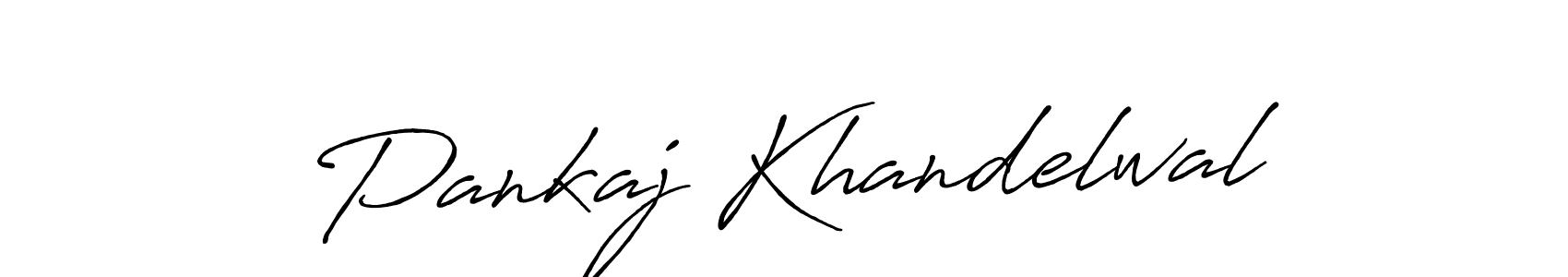 Design your own signature with our free online signature maker. With this signature software, you can create a handwritten (Antro_Vectra_Bolder) signature for name Pankaj Khandelwal. Pankaj Khandelwal signature style 7 images and pictures png