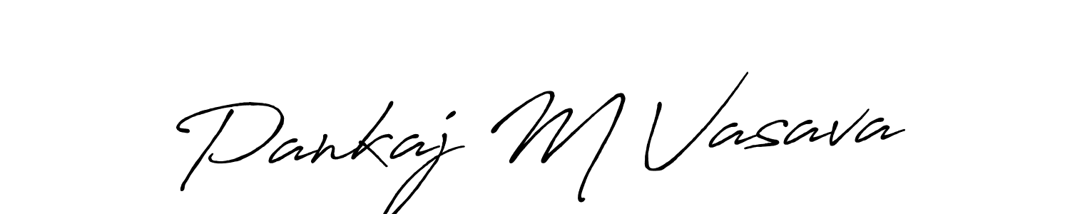 Also we have Pankaj M Vasava name is the best signature style. Create professional handwritten signature collection using Antro_Vectra_Bolder autograph style. Pankaj M Vasava signature style 7 images and pictures png