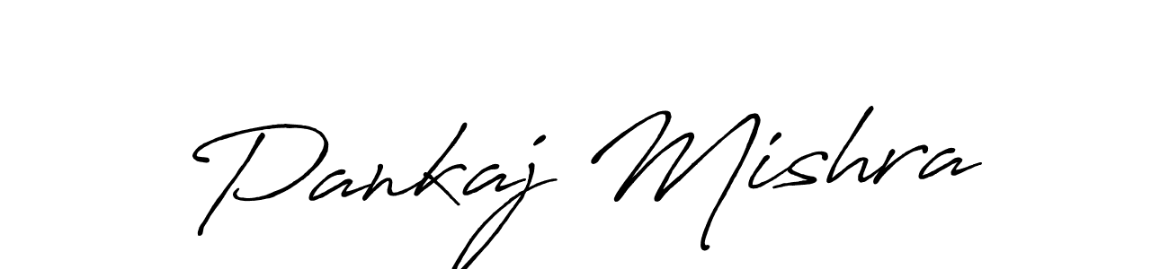 Make a beautiful signature design for name Pankaj Mishra. With this signature (Antro_Vectra_Bolder) style, you can create a handwritten signature for free. Pankaj Mishra signature style 7 images and pictures png
