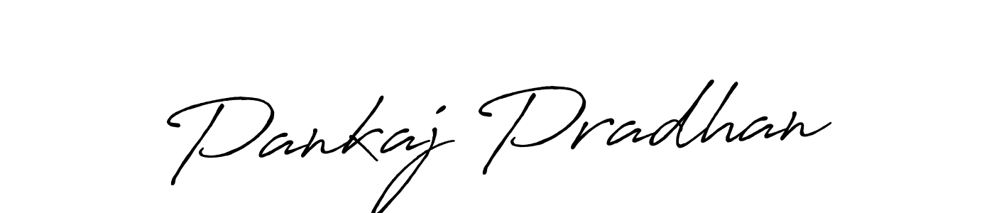 Make a beautiful signature design for name Pankaj Pradhan. With this signature (Antro_Vectra_Bolder) style, you can create a handwritten signature for free. Pankaj Pradhan signature style 7 images and pictures png