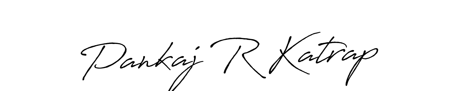 Use a signature maker to create a handwritten signature online. With this signature software, you can design (Antro_Vectra_Bolder) your own signature for name Pankaj R Katrap. Pankaj R Katrap signature style 7 images and pictures png
