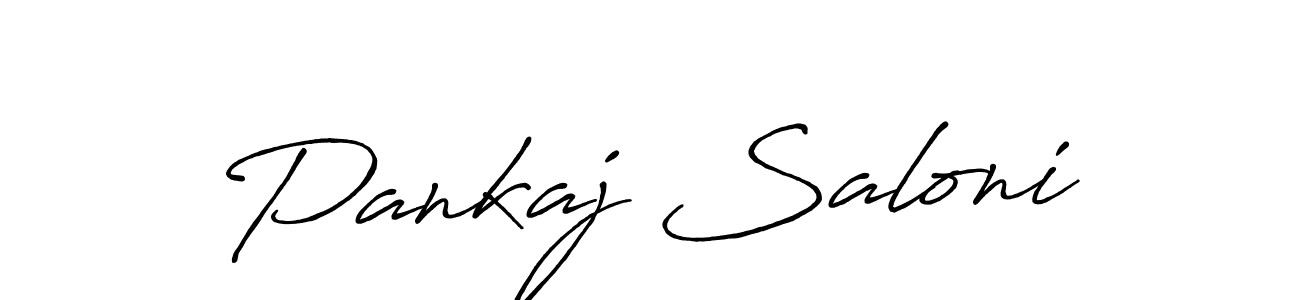 Pankaj Saloni stylish signature style. Best Handwritten Sign (Antro_Vectra_Bolder) for my name. Handwritten Signature Collection Ideas for my name Pankaj Saloni. Pankaj Saloni signature style 7 images and pictures png