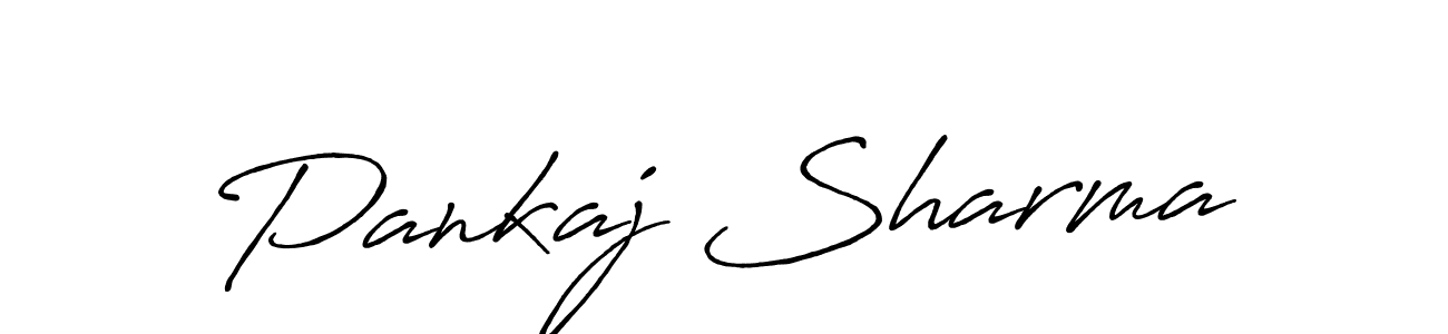 Pankaj Sharma stylish signature style. Best Handwritten Sign (Antro_Vectra_Bolder) for my name. Handwritten Signature Collection Ideas for my name Pankaj Sharma. Pankaj Sharma signature style 7 images and pictures png