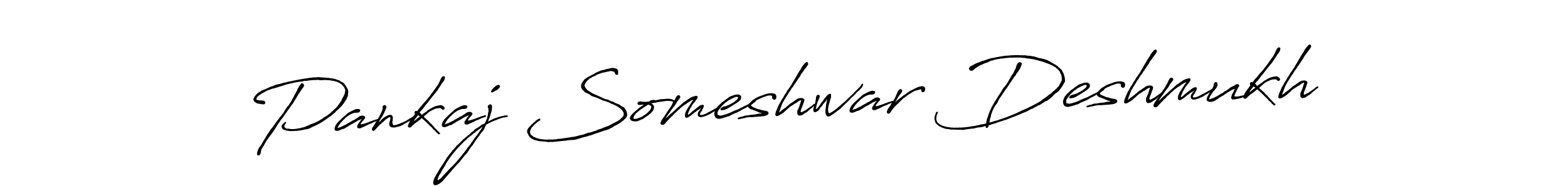 Create a beautiful signature design for name Pankaj Someshwar Deshmukh. With this signature (Antro_Vectra_Bolder) fonts, you can make a handwritten signature for free. Pankaj Someshwar Deshmukh signature style 7 images and pictures png