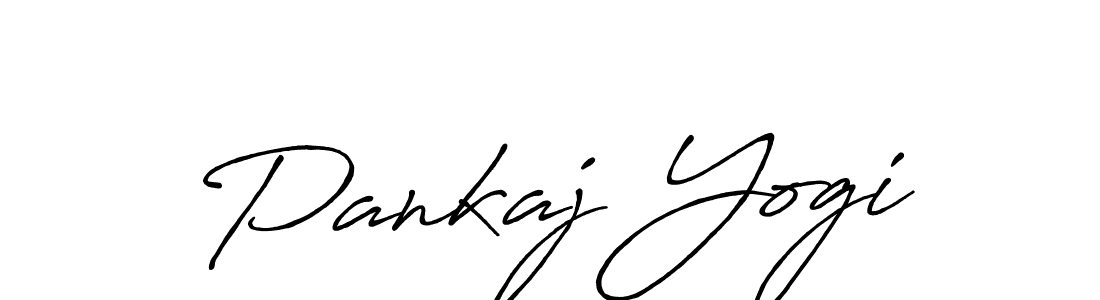 Make a beautiful signature design for name Pankaj Yogi. With this signature (Antro_Vectra_Bolder) style, you can create a handwritten signature for free. Pankaj Yogi signature style 7 images and pictures png