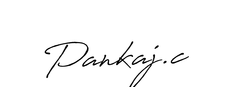 Create a beautiful signature design for name Pankaj.c. With this signature (Antro_Vectra_Bolder) fonts, you can make a handwritten signature for free. Pankaj.c signature style 7 images and pictures png